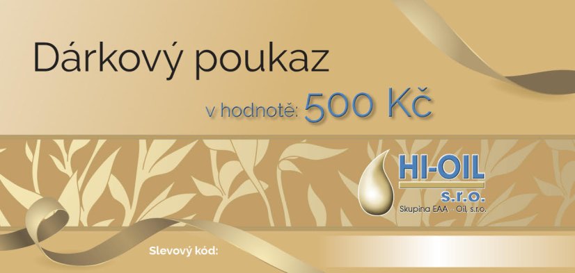 Dárkový poukaz v hodnotě 500 Kč