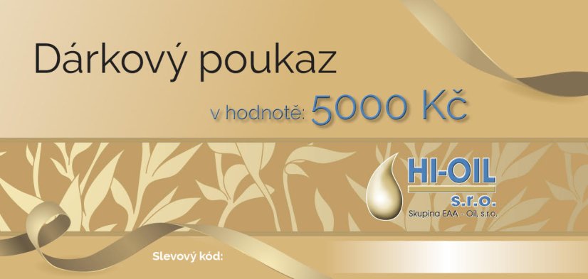 Dárkový poukaz v hodnotě 5000 Kč